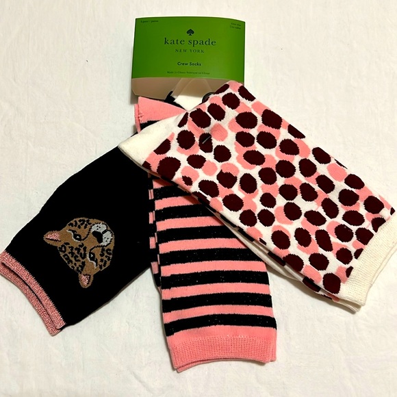 Kate Spade NY 3 Pairs One Size Socks Various Style & Colors - Picture 13 of 15